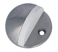 Amig - Butoir De Porte | Ø45 X 25 mm | Fixation Au Sol Avec Vis | Dispositif De Retenue Simple pour Protéger les Murs Contre les Coups, Rayures | Empêche les Claquements | Acier Inoxydable 18/8 Mat