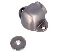 Amig - Butoir De Porte Magnétique | 44 X 40 mm | Fixation Au Sol Avec 2 Vis | Retenue pour Protéger les Murs Des Chocs Et Des Rayures | Prévention Des Claquements De Porte | Zamak Argenté Brillant