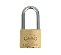 Amig - Cadenas à anse longue avec clés identiques | Sécurité pour casiers et verrous | Laiton et arc en acier traité | Résistant à l'extérieur, Laiton Mat, 40 mm