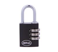 Amig - Cadenas à Combinaison en Aluminium 25mm | Sécurité Robuste pour Casiers et Bagages | Antirouille et Imperméable | Facile à Utiliser, Noir, 25 mm, Aluminium