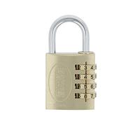 Amig - Cadenas à Combinaison Modèle 42 | Laiton et Archet en Acier Traité | Verrou à Plaque | Cadenas à Clés en Laiton | Largeur 40 mm, Laiton Mat, 40 mm, Laiton et Archet en Acier Traité