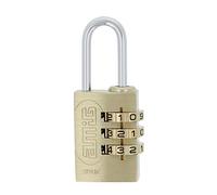 Amig - Cadenas à Combinaison Modèle 42 | Pour Casiers, Valises, Sacs à Dos | Antirouille & Imperméable | Changement Facile de Combinaison, Laiton Mat, 20 mm, Laiton et Acier Traité