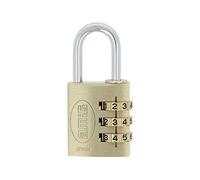 Amig - Cadenas à Combinaison Modèle 42 | Sécurité pour Casiers, Valises, Sacs | Antirouille et Imperméable | Adapté aux Extérieurs | Verrou à Plaque, Laiton Mat, 30 mm, Laiton et Acier Traité
