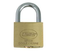 Amig - Cadenas de sécurité : 2 clés incluses : Arc en laiton et acier : Pour casiers et portes de gymnases, ateliers, garages : Largeur : 20 mm
