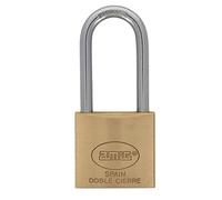 Amig - Cadenas de Sécurité en Laiton 25mm | Arc en Acier Long | Résistant à la Rouille | Idéal pour Casiers et Bagages, Laiton Mat, 25mm, Laiton et Acier
