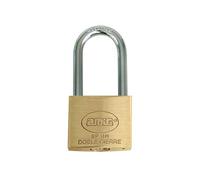 Amig - Cadenas de Sécurité Modèle 30 à Anse Longue | Serrure Robuste en Laiton, Arc en Acier | Adapté pour Écoles et Bagages, Laiton Mat, 50 mm, Laiton et Acier