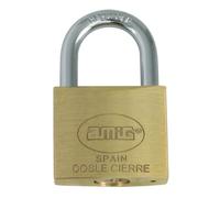 Amig - Cadenas en Laiton 20 mm/30 mm | Serrure Encastrée pour Meuble | Sécurité Fenêtre Oscillo Battante | Cadenas Arc Long pour Grille Aération, Laiton