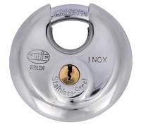 Amig - Cadenas en Laiton 70 mm | Modèle 004743 en Acier Inoxydable | Cadenas Rond avec 2 Clés | Amig Cadenas à Clés en Laiton, Acier Inoxydable Traité