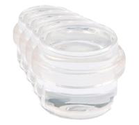 Amig - Cale ou butée de sol adhésive circulaire, transparente et décorative, bande en caoutchouc antidérapante, pour portes de passage, protège murs et meubles des coups - Ø30 x 30 mm (Lot de 4)