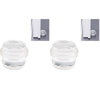 Amig - Cale ou butée de sol adhésive circulaire, transparente et décorative, bande en caoutchouc antidérapante, pour portes de passage, protège murs et meubles des coups - Ø30 x 30 mm (Lot de 2)