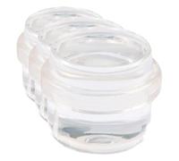 Amig - Cale ou butée de sol adhésive circulaire, transparente et décorative, bande en caoutchouc antidérapante, pour portes de passage, protège murs et meubles des coups - Ø30 x 30 mm (Lot de 3)