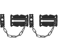 Amig - Chaîne de Sécurité pour Porte | Serrure à Chaîne en Acier | Installation Facile | Protection pour Portes et Fenêtres Coulissantes | Compatible avec Divers Matériaux, Noir, Acier (Lot de 2)