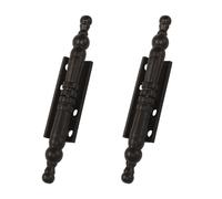 Amig - Charnière Amovible Décorative avec Finition | Fabriquée en Zamak pour Portes Battantes d'Armoires et Autres Meubles | Dimensions 100 x 10 mm | Noire