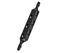 Amig - Charnière amovible noire décorative avec fleuron fabriquée en Zamak pour portes amovibles d'armoires et autres meubles - 95 x 9 mm