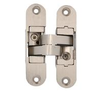 Amig - Charnière Cachée à Gauche | 95 x 23 x 30 mm | Angles Arrondis | Avec Réglage 3D et Ouverture à 180 º | Pour Portes d'une Largeur Maximale de 1 m et d'une Épaisseur de 35 mm | Zamak Argent Mat