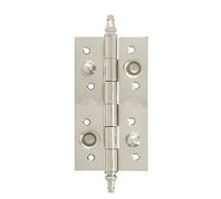 Amig - Charnière De Sécurité | 150 X 82 X 3 mm | Bords Carrés | Avec Garniture Décorative | Maintient Les Portes D'Entrée En Toute Sécurité | Acier Plaqué Argent Brillant