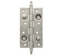 Amig - Charnière De Sécurité | 150 X 82 X 3 mm | Bords Carrés | Avec Garniture Décorative | Supports De Porte Pour Portes D'Entrée | Acier Inoxydable 18/8 Argent Mat
