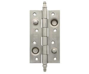 Amig - Charnière De Sécurité | 150 X 82 X 3 mm | Bords Carrés | Avec Garniture Décorative | Supports De Porte Pour Portes D'Entrée | Acier Inoxydable 18/8 Argent Mat