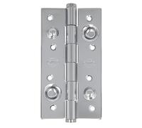 Amig - Charnière De Sécurité | 150 X 82 X 3 mm | Bords Carrés | Bords Plats | Supports De Porte D'Entrée Avec Fermeté | Acier Plaqué Argent Brillant