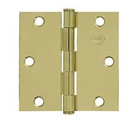 Amig - Charnière De Sécurité | 3,5'' X 3,5'' (89 X 89 X 1,8 M) | Bords Carrés | Bords Plats | Supports De Porte D'Entrée Avec Fermeté | Acier Laitonné Verni