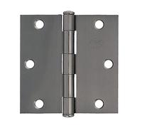 Amig - Charnière De Sécurité | 3'' X 3'' (76 X 76 X 1,6 mm) | Bords Carrés | Bords Plats | Supports De Porte D'Entrée Avec Fermeté | Acier Chromé Argenté Mat
