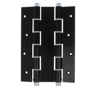Amig - Charnière double action | 180 x 133 x 4 mm | Côtes carrées | Verrouillage automatique et régulation de la puissance llen incluse | Portes de 35 mm d'épaisseur maximale | Aluminium noir