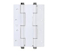 Amig - Charnière Double Action en Aluminium 180x133x4mm | Installation Facile | Pour Portes d'Entrée et de Passage | Inclut Vis et Clé Allen, Blanc, Aluminium