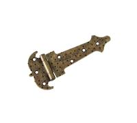 Amig - Charnière renforcée de 2 pelles Mod. 554 en acier avec finition cuir de style forgé pour portes abattantes lisses d'entrée et de passage extérieures et intérieures, et armes - 250 x 111 x 2 mm.