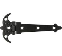 Amig - Charnière Renforcée | Deux Palmes | Noir | Acier Poinçonné | Style: Rustique | Forge pour Portes Battantes Lisses | Entrée et Passage Extérieurs et Intérieurs, et Armoires | Dimensions: 120 mm