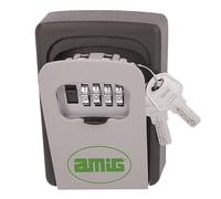 Amig - Coffre-Fort à clés | Capacité pour 16 clés | 122 x 87 x 40 mm | avec Ouverture combinée | 10 000 Combinaisons | avec Trous de Fixation pour Mur | Acier Gris
