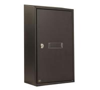 Amig - Collecteur de Courrier Intérieur en Acier - avec Ouverture Arrière Verrouillable - Capacité A4 - Installation Facile - Noir, 40x25x10 cm, Acier Allié