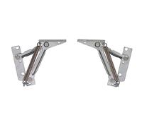 Amig - Compas à Ressort pour Portes Battantes | Lot de 2 Unités | 100 mm | Ressort avec Ouverture Ascendante à 75° | Système pour Portes Relevables de Meubles et Armoires | Acier Niquelé