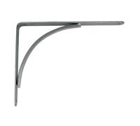 AMIG - Console d'étagère 10 - 150 x 125 mm - Acier - Gris métalisé