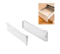 Amig - Coulisses pour Tiroirs | Glissières Métalliques avec Roulettes | Acier Anti-Corrosion | Pour Meubles & Bureaux, Blanc, 86 x 500 mm, Acier Alliage
