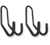 Amig - Crochet pour Accrocher Outils - Support à Montage Mural - Acier Galvanisé - Revêtement en Caoutchouc Antidérapant - Capacité de Charge 35kg - Idéal pour Vélos et Outils de Jardin (Lot de 2)