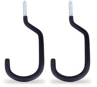 Amig - Crochet pour Accrocher Outils - Support Mural en Acier Antidérapant - Capacité de Charge 25 kg - Idéal pour Vélos et Jardin - Installation Facile (Lot de 2)
