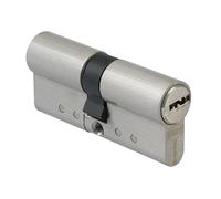 Amig - Cylindre de haute sécurité modèle 20.010 | Laiton chromé mat | Double embrayage et protection anti-perçage | Carte de propriété et 5 clés de sécurité | 70 (35-35) mm | Menuiserie métallique