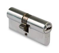 Amig - Cylindre de sécurité Mod. 9800 - Serrure pour portes - Came longue de 15 mm - Système anti-perçage - Comprend 5 clés - Argenté - Dimensions : 100 (50-50 mm)