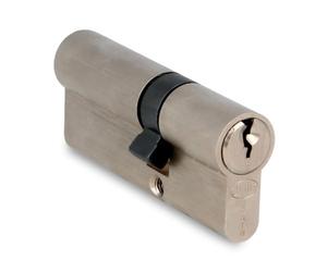AMIG - Cylindre Securite Porte Entree en Bois - Taille 70 (30-40) mm - 5 Goupilles - Anti-perçage - Lévre de 15 mm - Inclus 3 Clés en Laiton - Fini Mat
