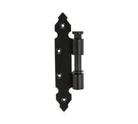 Amig - Demi-Charnière | Pour Montage En Gozne | 200 x 90 x 4 mm | Axe Ø 14 mm | Style Classique et Simple | Amovible Sans Dévissage Dans Les Volets | Acier Noir