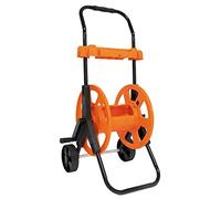 Amig - Dévidoir | Pour Tuyaux 1/2" | 1/2" - 60 M | Enroulé Jusqu'À 60 M | Avec Manivelle Manuelle Pour Un Ramassage Facile | Comprend 6 Accessoires Supplémentaires | Polypropylène | Orange Et Gris