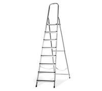 Amig - Échelle Pliable 8 marches de 8 cm de Largeur - Escabeau Antidérapant avec Poignée - Légère, Stable et Résistante - Parfaite pour Les Tâches Domestiques et l'Usage Professionnel