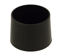Amig - Embout extérieur rond | Mod. 655 | Ø14 mm | Protecteur pour pieds de table, chaises, béquilles et bâtons | Idéal pour protéger le sol contre les rayures | Polyéthylène Noir