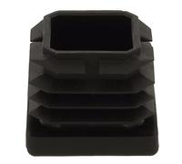 Amig - Embout intérieur carré | Mod. 661 | 25 mm | Protecteur pour Pieds de Table, chaises, béquilles et bâtons | Idéal pour protéger Le Sol Contre Les Rayures | Polyéthylène Noir