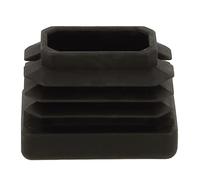Amig - Embout intérieur rectangulaire | Mod. 662 | 30 x 20 mm | Protecteur pour Pieds de Table, chaises, béquilles et bâtons | Idéal pour protéger Le Sol Contre Les Rayures | Polyéthylène Noir
