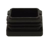 Amig - Embout intérieur rectangulaire | Mod. 662 | 40 x 20 mm | Protecteur pour Pieds de Table, chaises, béquilles et bâtons | Idéal pour protéger Le Sol Contre Les Rayures | Polyéthylène Noir