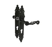 Amig - Ensemble de poignées de porte - Poignées avec rosace pour portes de passage - Design moderne et résistance quotidienne - Carré de 8 mm - Aluminium - Finition noire mate