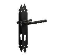 Amig - Ensemble de poignées Mod. - Poignées de porte décoratives avec rosace - Résistantes et faciles à installer - Carré de 8 mm - Aluminium - Finition inox