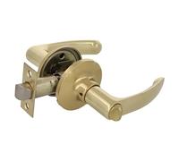 Amig - Ensemble de poignées | Poignées avec loquet carré | Pour portes de passage | Zamak | Loquet d'entrée de 60/70 mm inclus | Pour portes en bois d'une largeur de 35 à 45 mm | Doré
