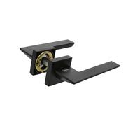 Amig - Ensemble de Poignées pour Portes | Mod. ZAHORA | 51 x 146 mm | Aluminium Noir Mat | Avec Entrée de esign Élégant et Simple | Poignée à Prise Ergonomique